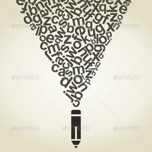 Stock Vector - GraphicRiver Letter Pencil 2 6534550 